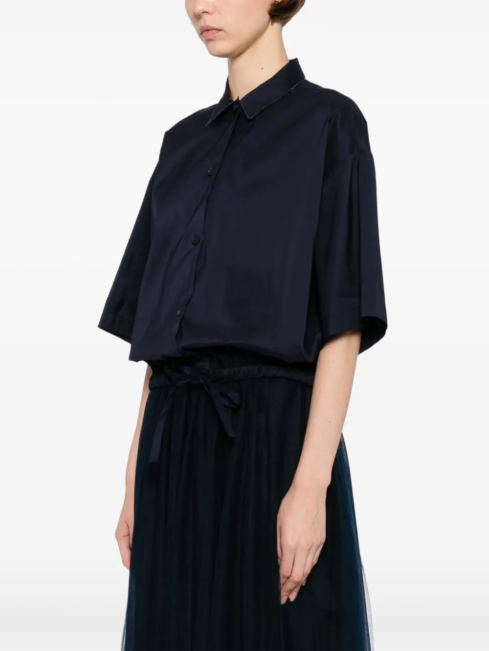 Fabiana Filippi Blouse met korte mouwen Blauw