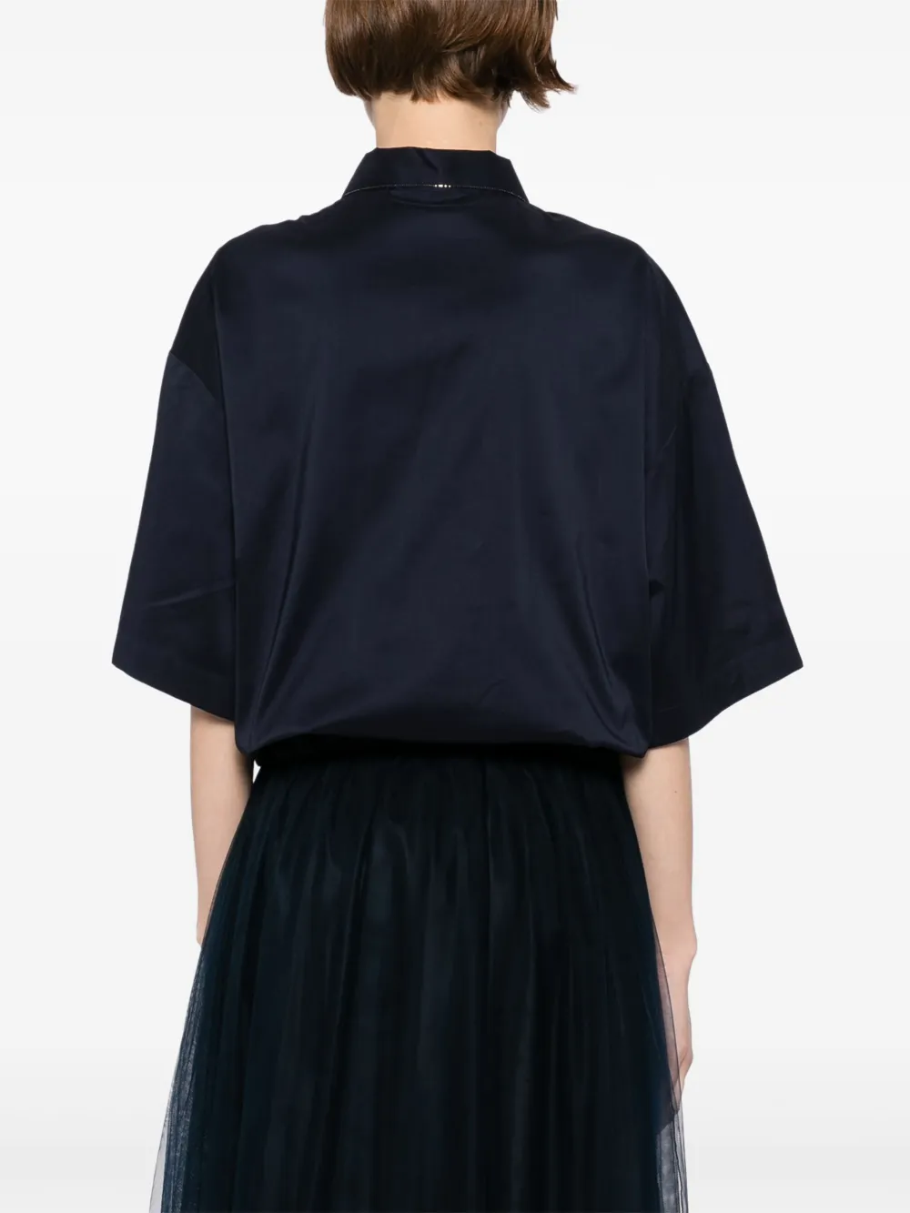 Fabiana Filippi Blouse met korte mouwen Blauw