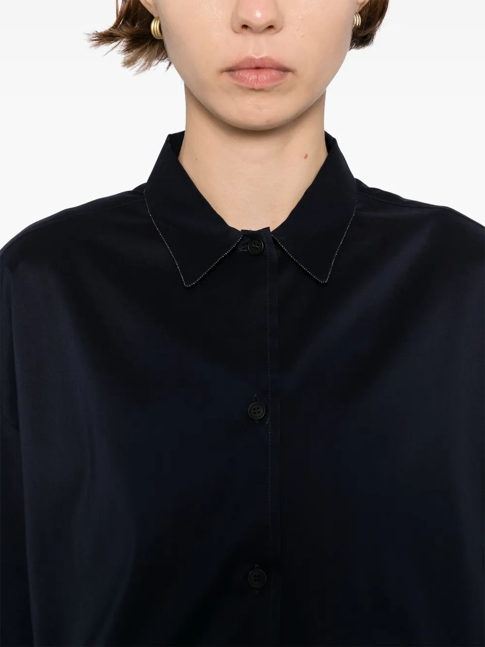 Fabiana Filippi Blouse met korte mouwen Blauw