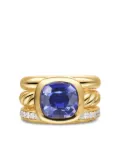 David Yurman 18K yellow gold DY Mercer ® iolite and diamond ring