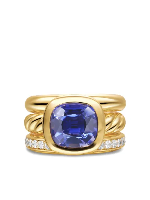 David Yurman anillo DY Mercer ® en oro amarillo de 18kt con iolita y diamante