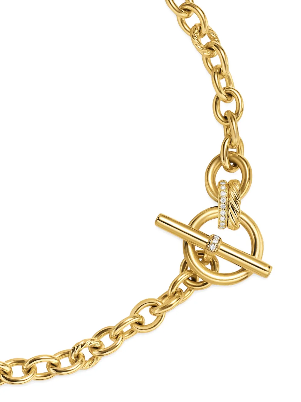 David Yurman 18kt Dy Mercer ® Petite Toggle Chain Gelbgoldhalskette Mit Diamant