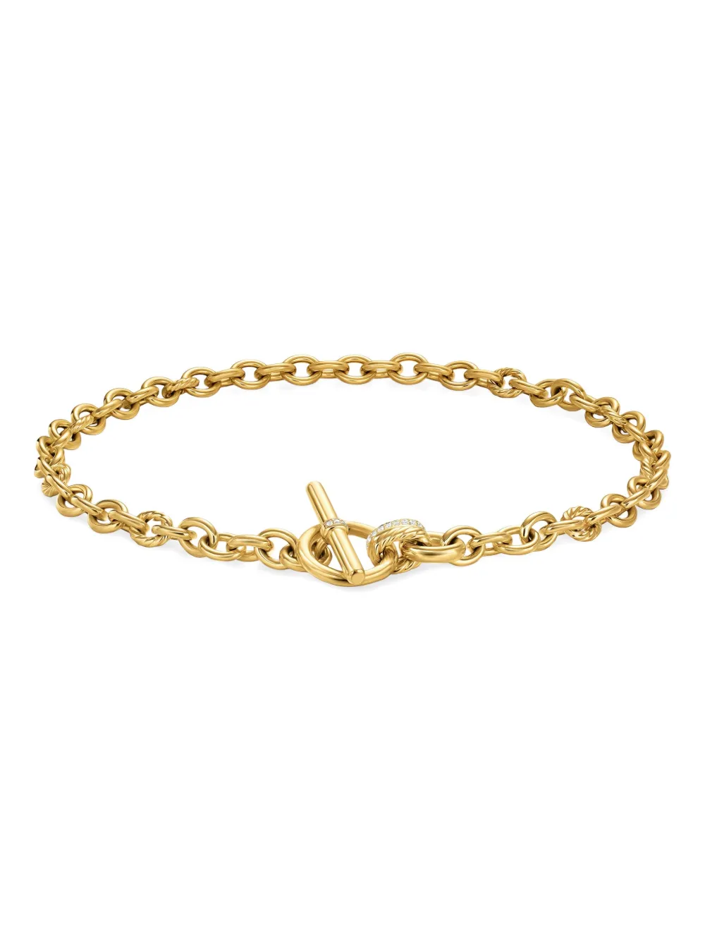 David Yurman 18kt Dy Mercer ® Petite Toggle Chain Gelbgoldhalskette Mit Diamant