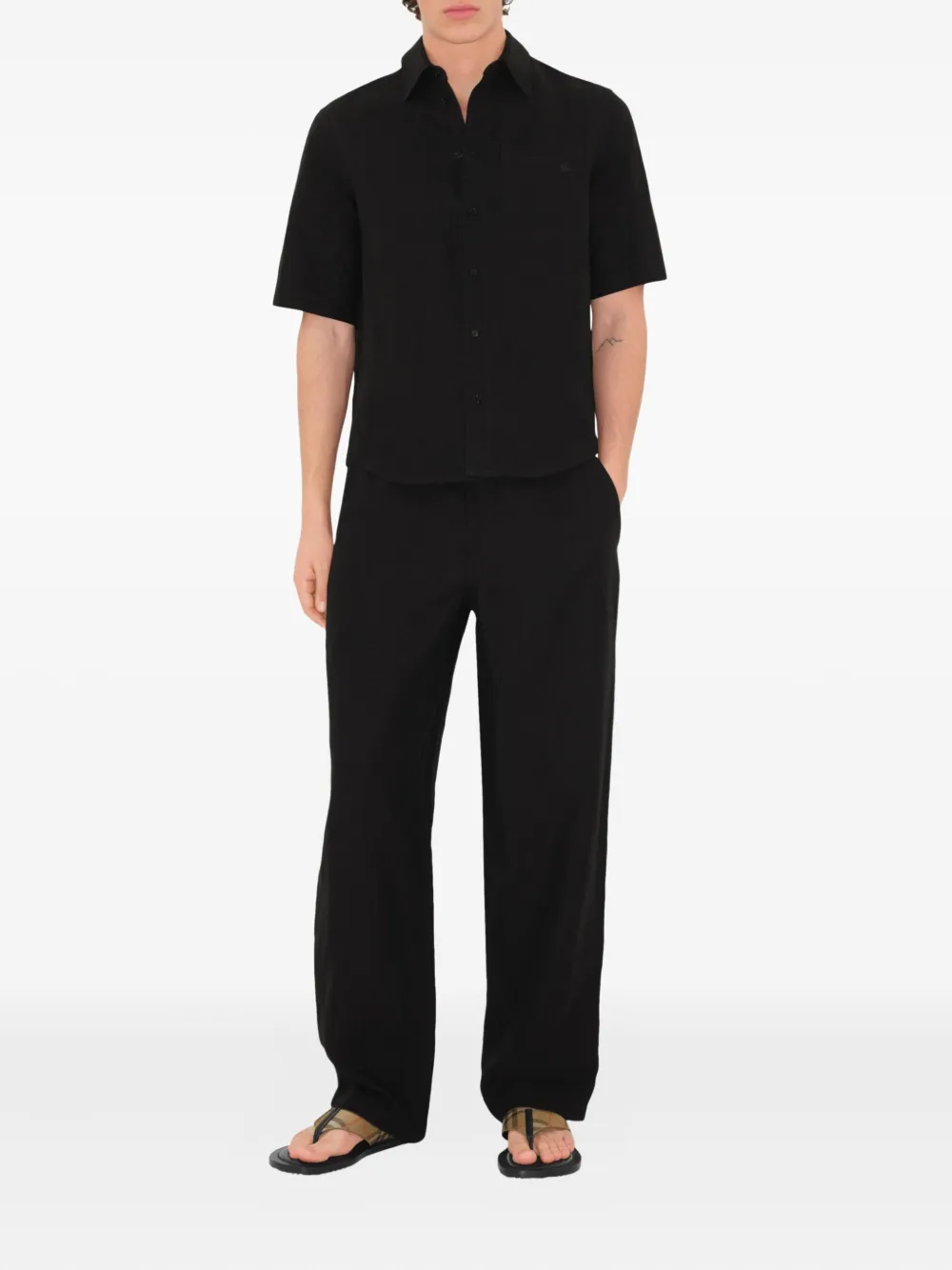 Burberry linen shirt - Zwart