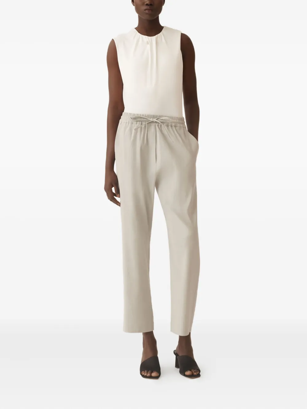 Fabiana Filippi drawstring pocket trousers - Wit