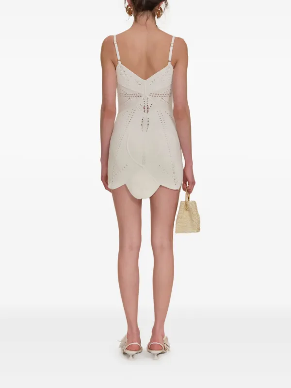 cult gaia white mini dress FRANCO KNIT DRESS