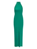 ACTUALEE high-neck open-back dress - Green
