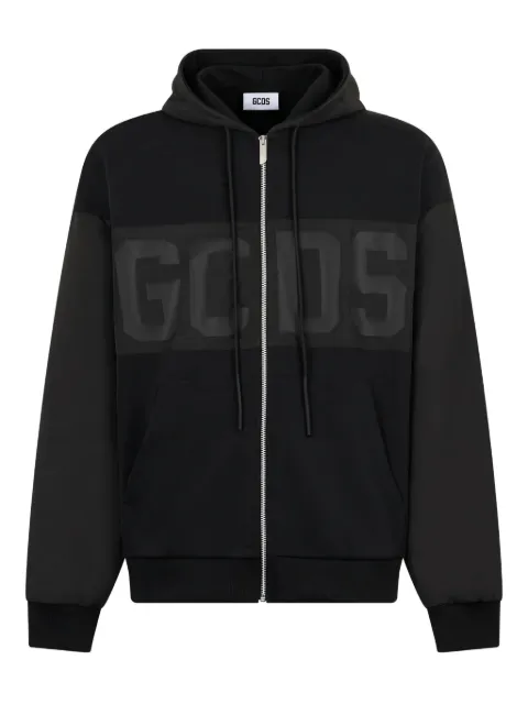 GCDS logo zip-fastening hoodie