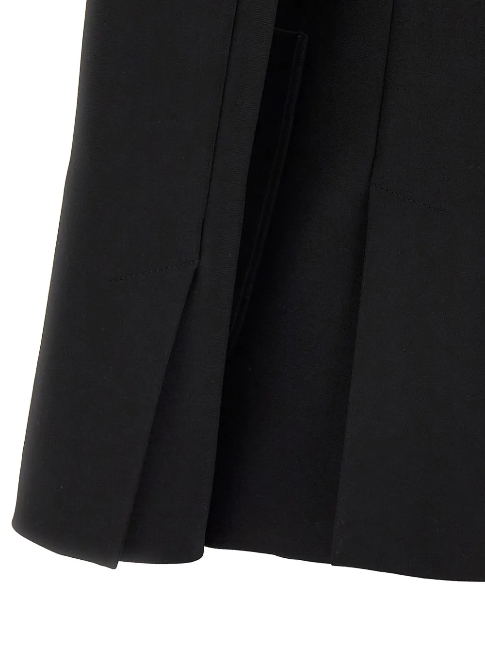 Max Mara Backless Jacket With Pockets And Lapel In Black