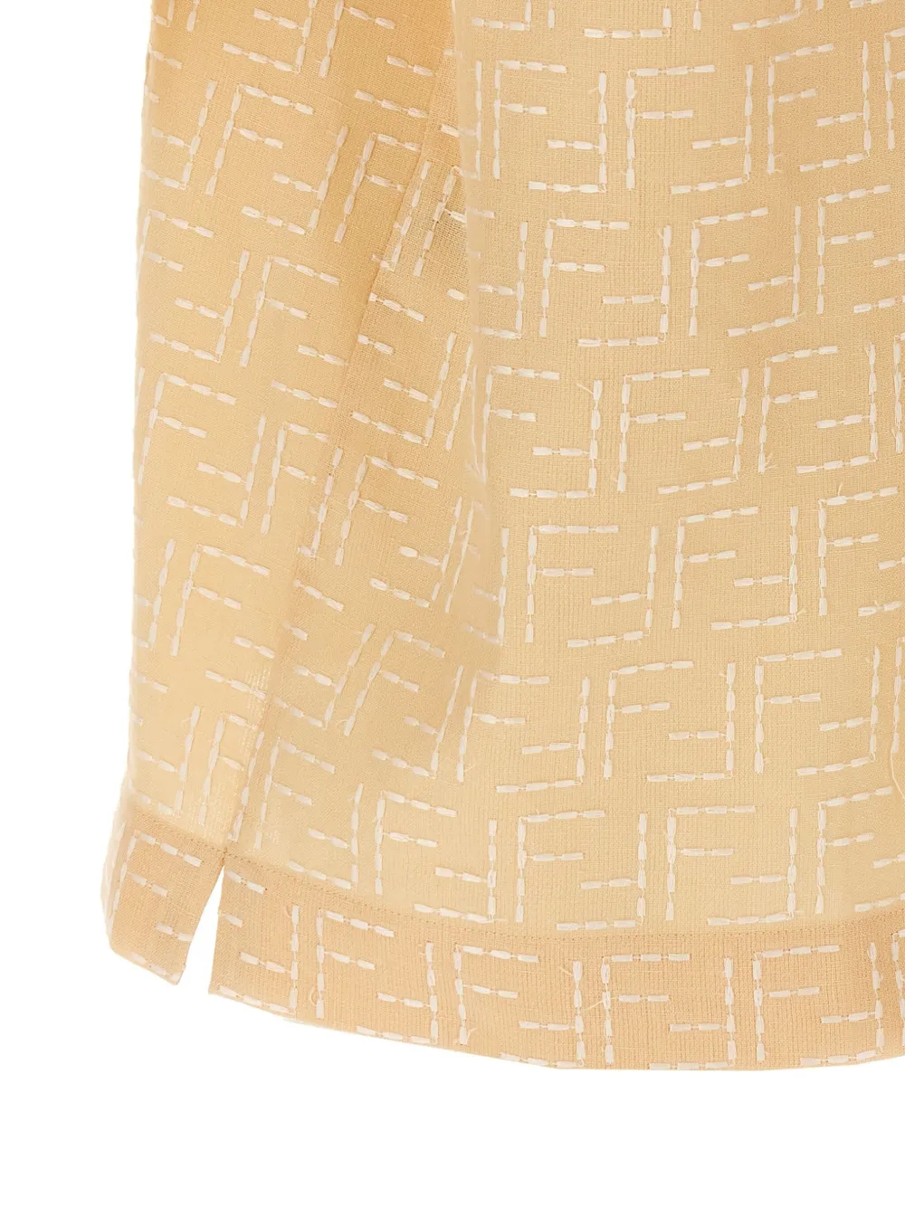 FENDI Overhemd met FF-jacquard Beige