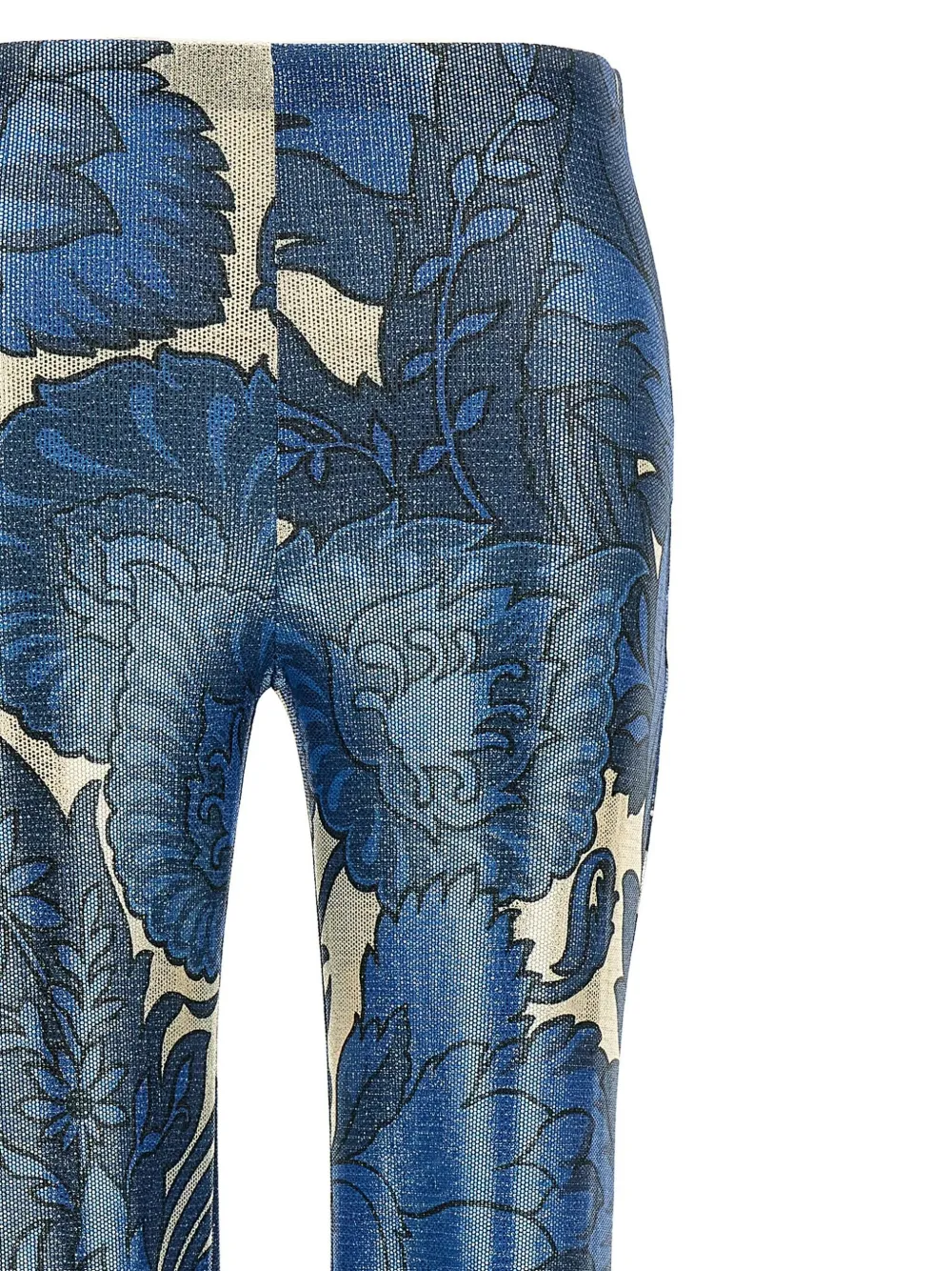 ETRO Broek met bloemenprint Blauw