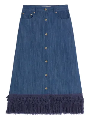 【ヴァレンティノ】VLTN デニムスカート　S ヴァレンティノ】VLTN デニムスカート S ヴァレンティノ】VLTN