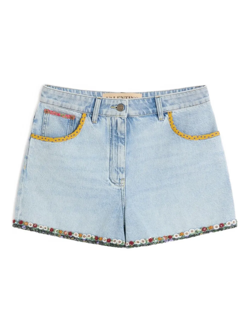 Valentino Cotton Shorts In Blue