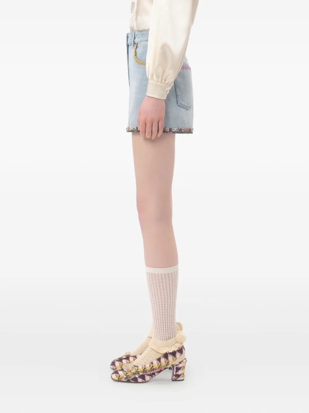 Valentino Cotton Shorts In Blue