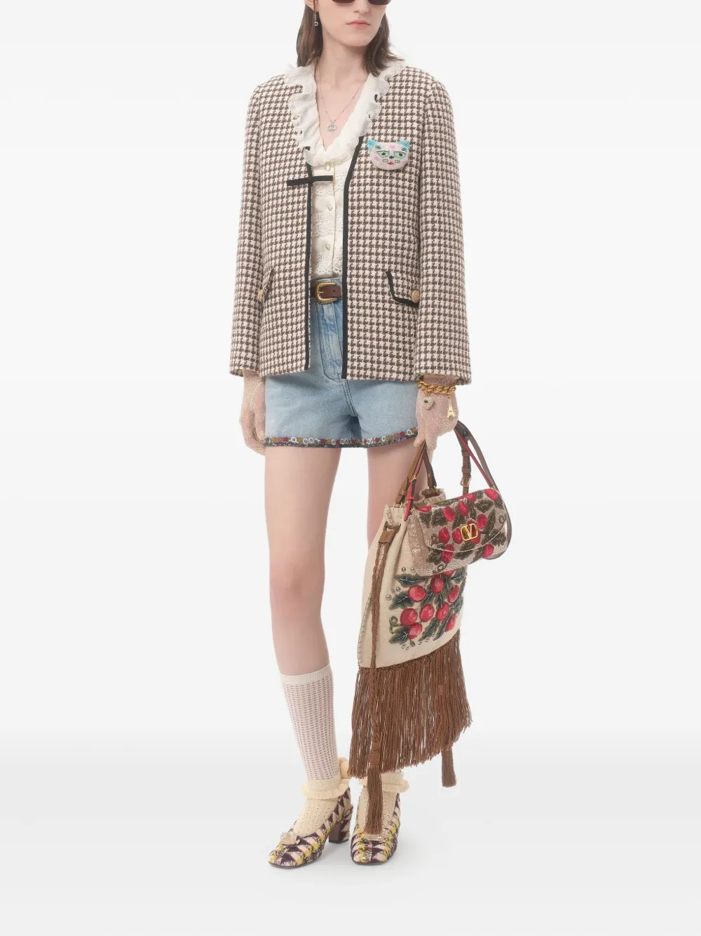 Valentino Garavani Katoenen shorts - Blauw