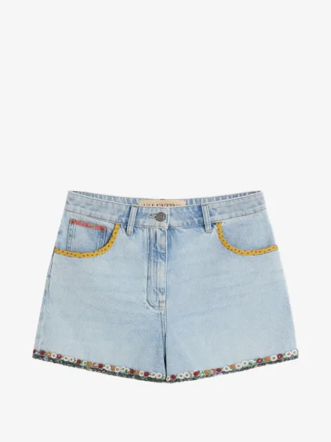 Valentino Garavani embroidered denim shorts