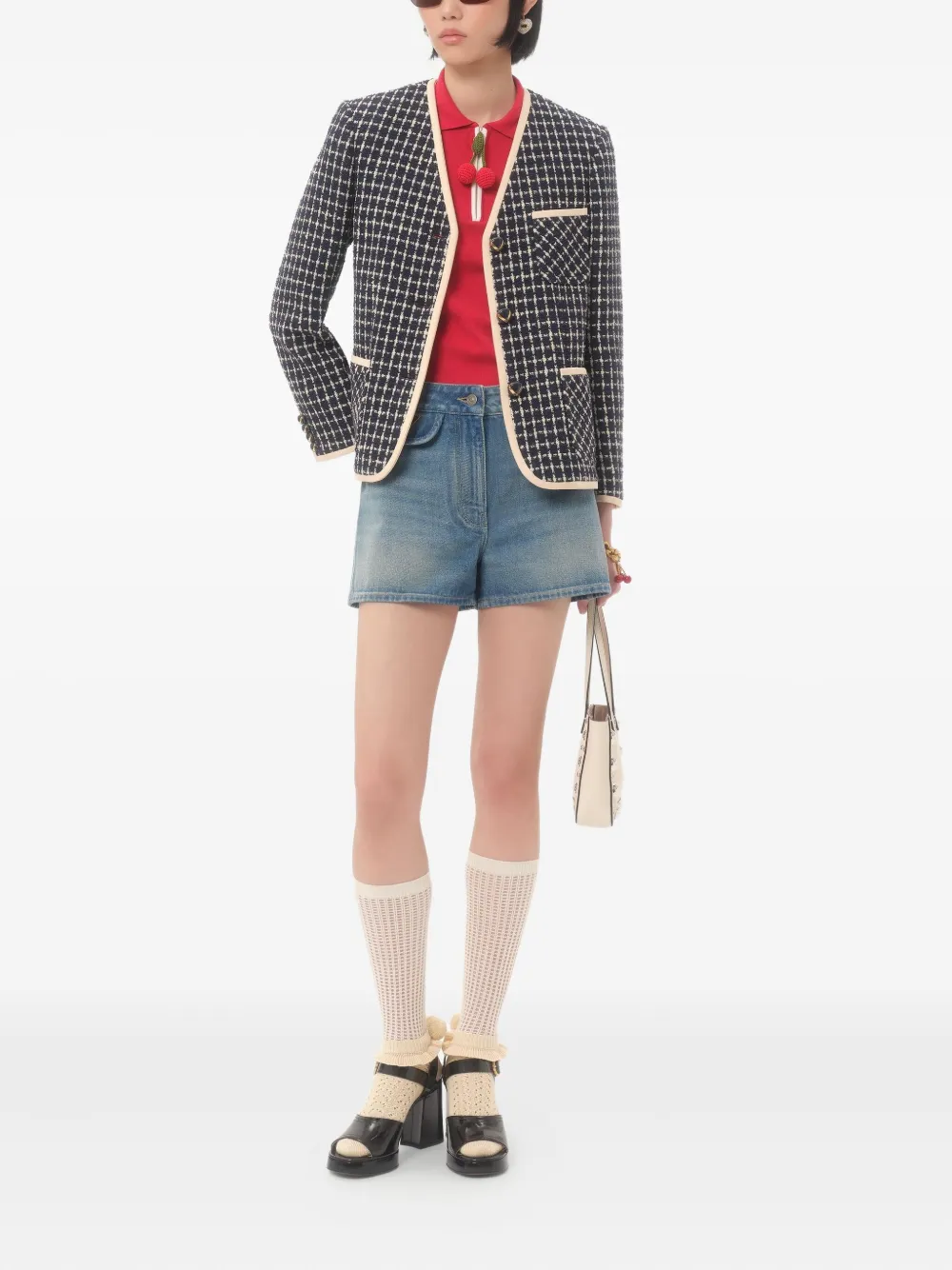 Valentino Garavani DENIM SHORTS - Blauw