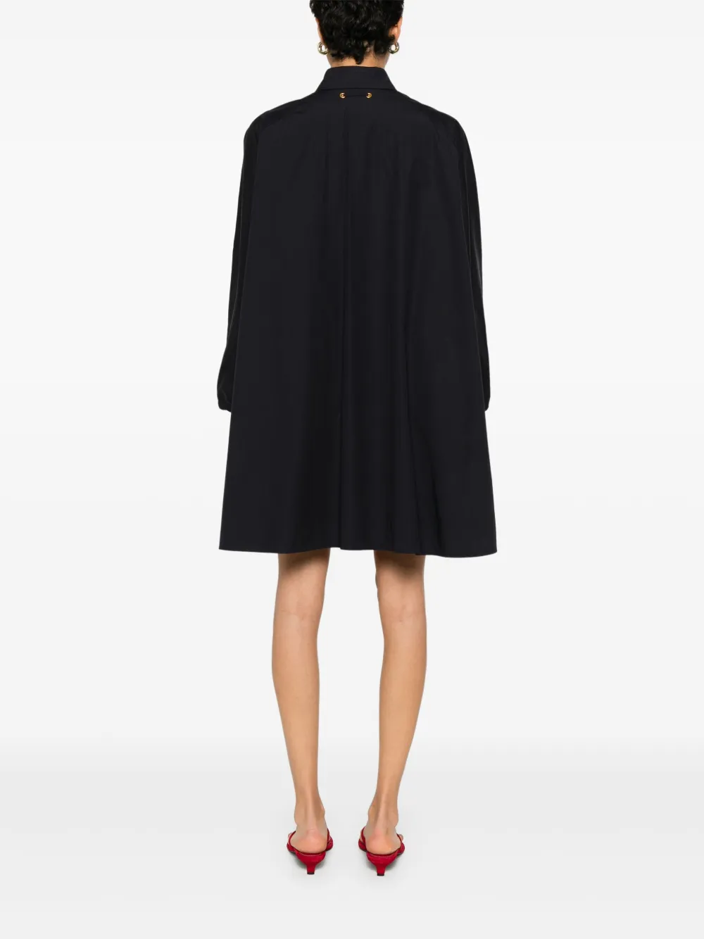 Max Mara Popeline mini-blouse Blauw