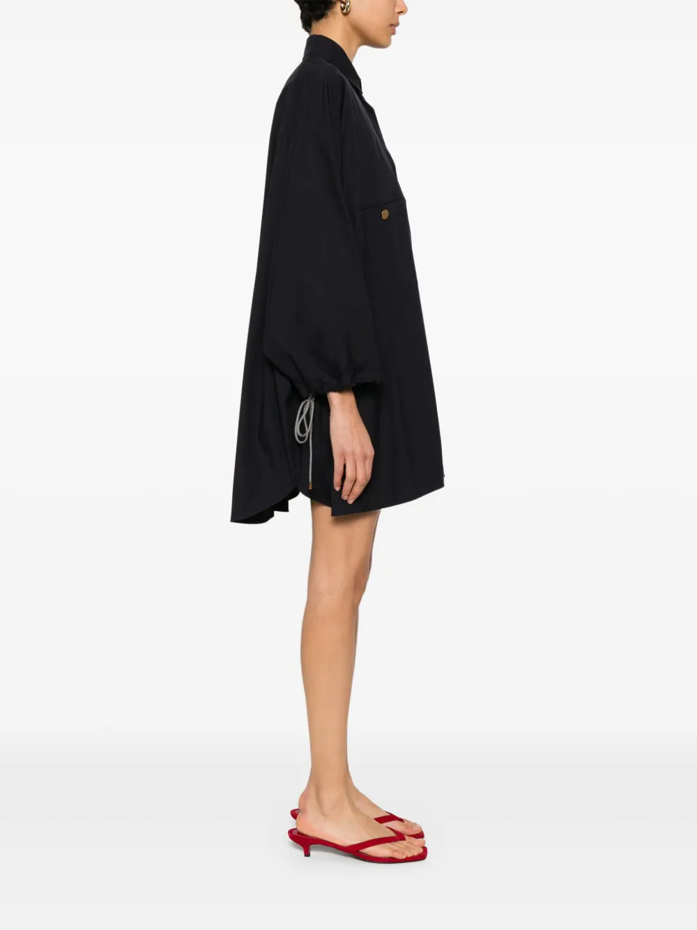 Max Mara Popeline mini-blouse Blauw