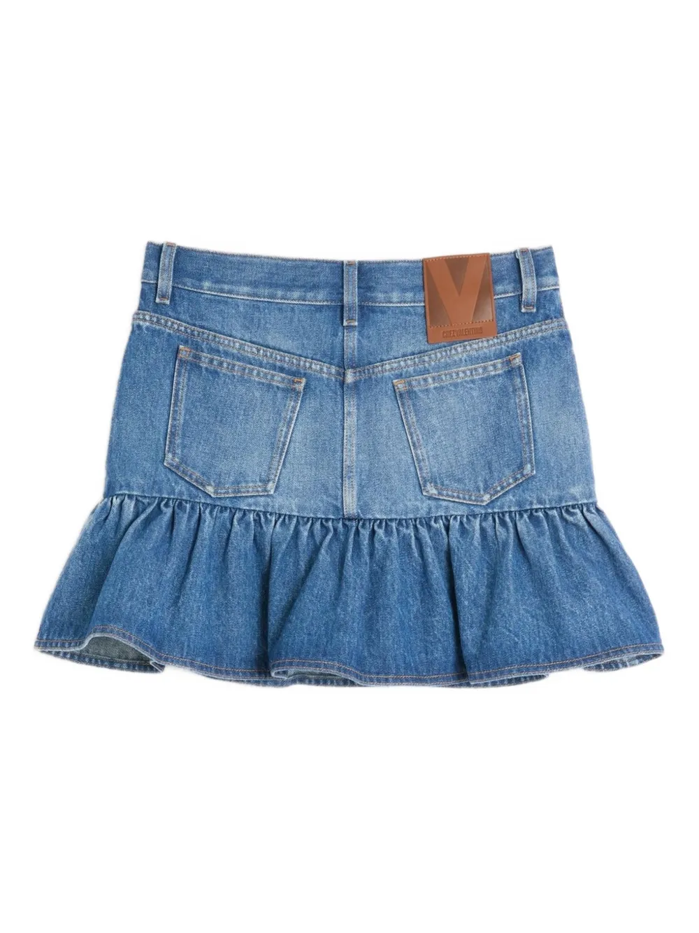 Valentino Garavani ruffled denim skirt | Denim Skirts | Image 2