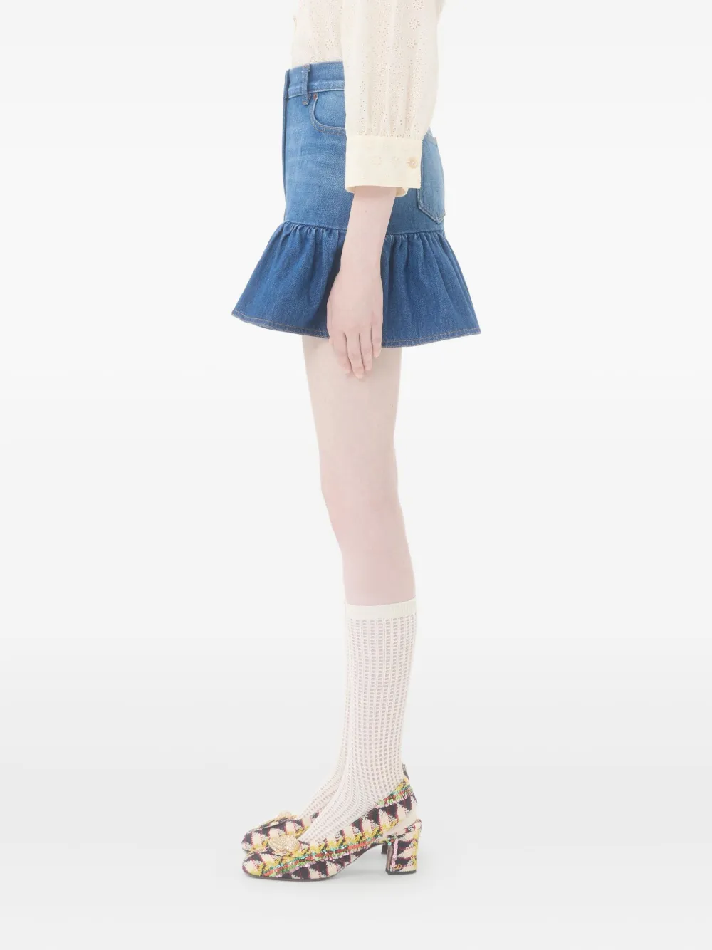 Valentino Garavani Rok met ruches Blauw