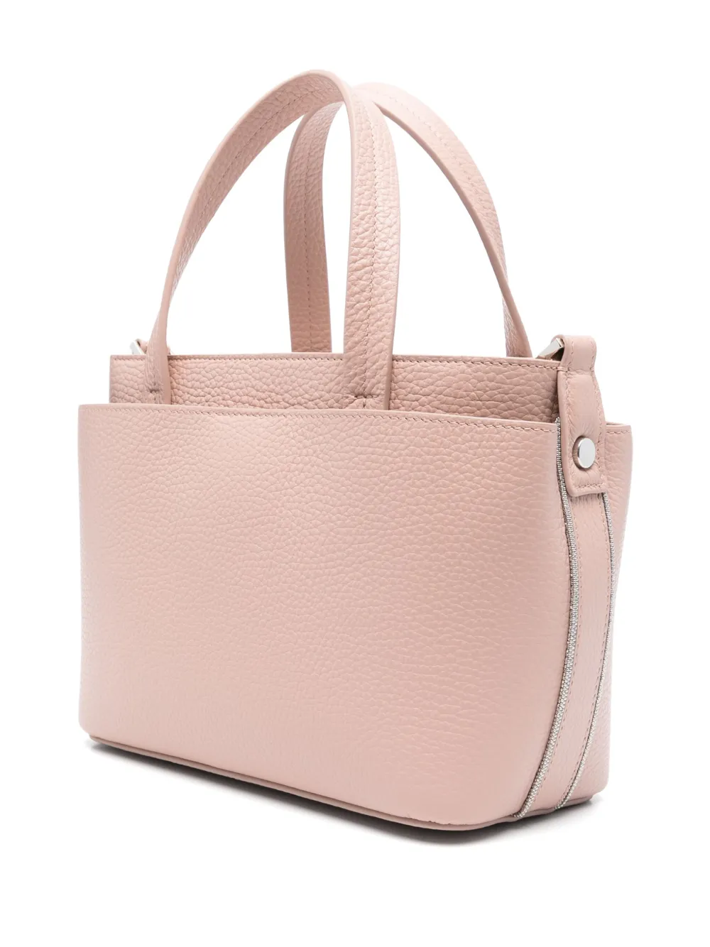 Fabiana Filippi Shopper met logopatch Roze