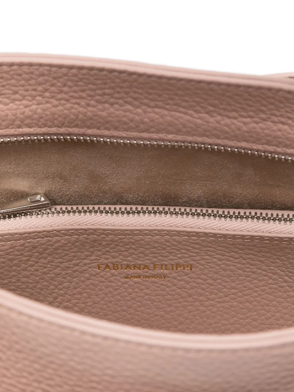 Fabiana Filippi Shopper met logopatch Roze