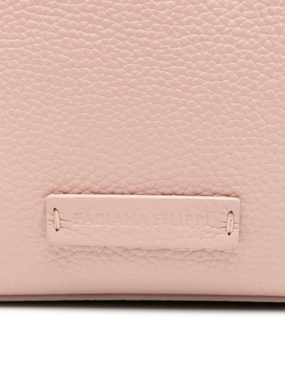 Fabiana Filippi Shopper met logopatch Roze