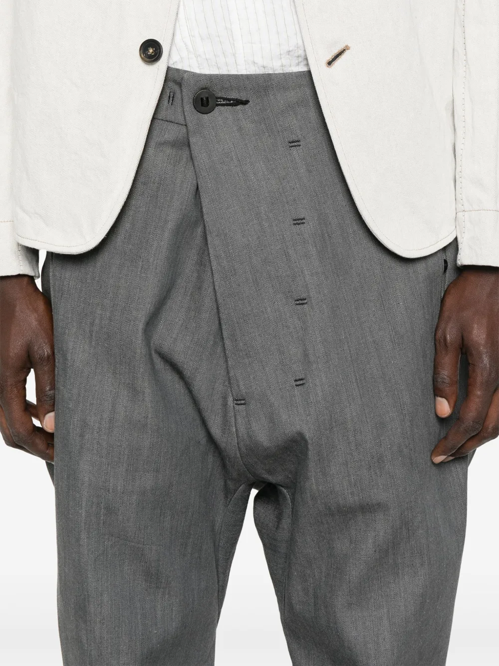 Boris Bidjan Saberi Asymmetrische broek Grijs