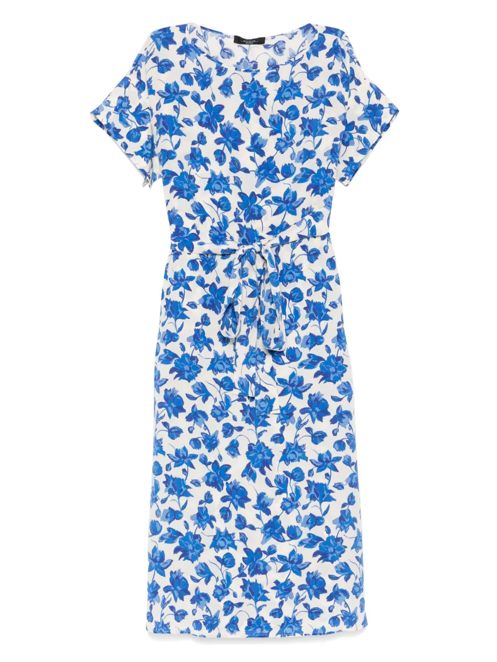 Weekend Max Mara Cannes Midi Dress In 白色