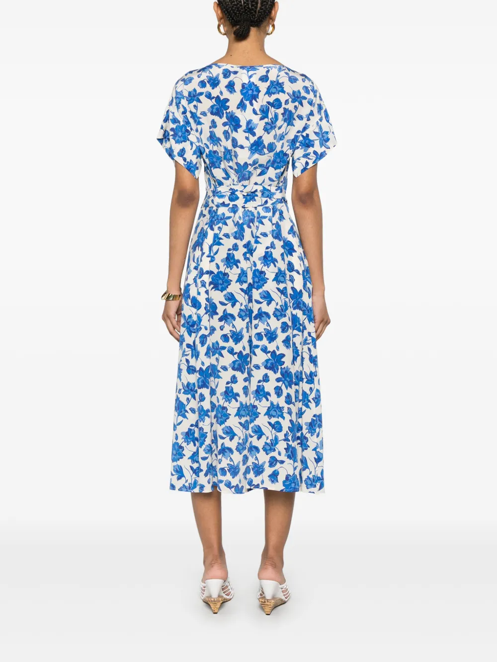 Weekend Max Mara Cannes Midi Dress In 白色