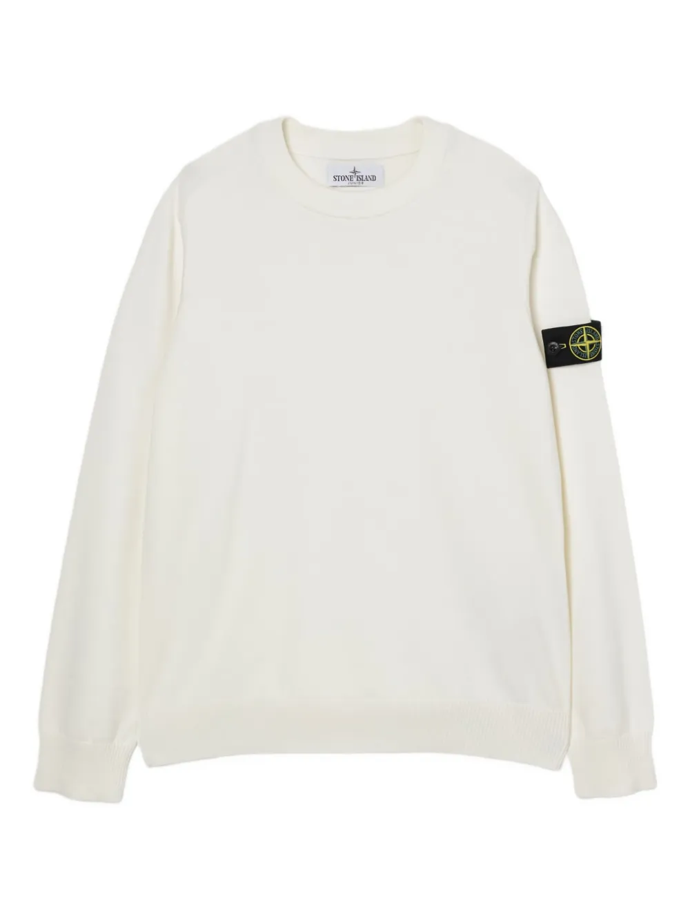 Stone Island Junior Compass-badge sweater - ホワイト Stone Island Junior Compass-badge sweater - ホワイト