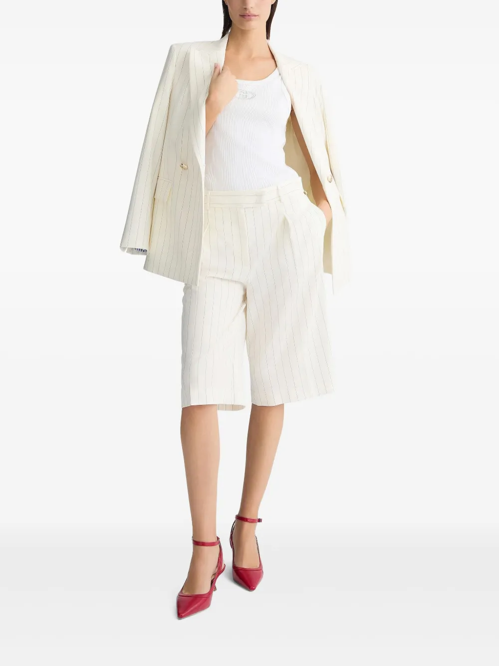 liujo LIU JO Gestreepte bermuda shorts - Wit