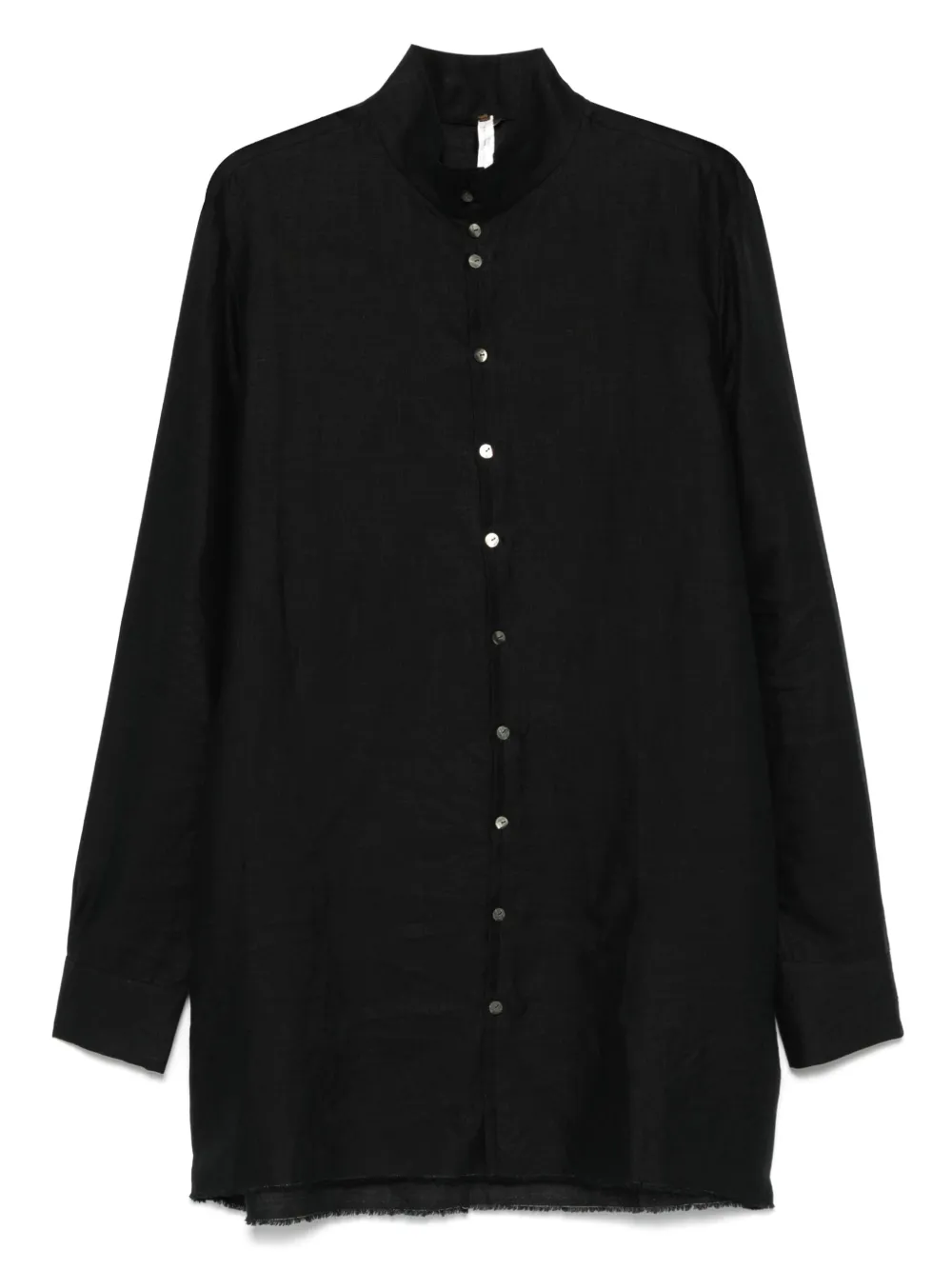 Label Under Construction camisa de lino | negro | Image 1