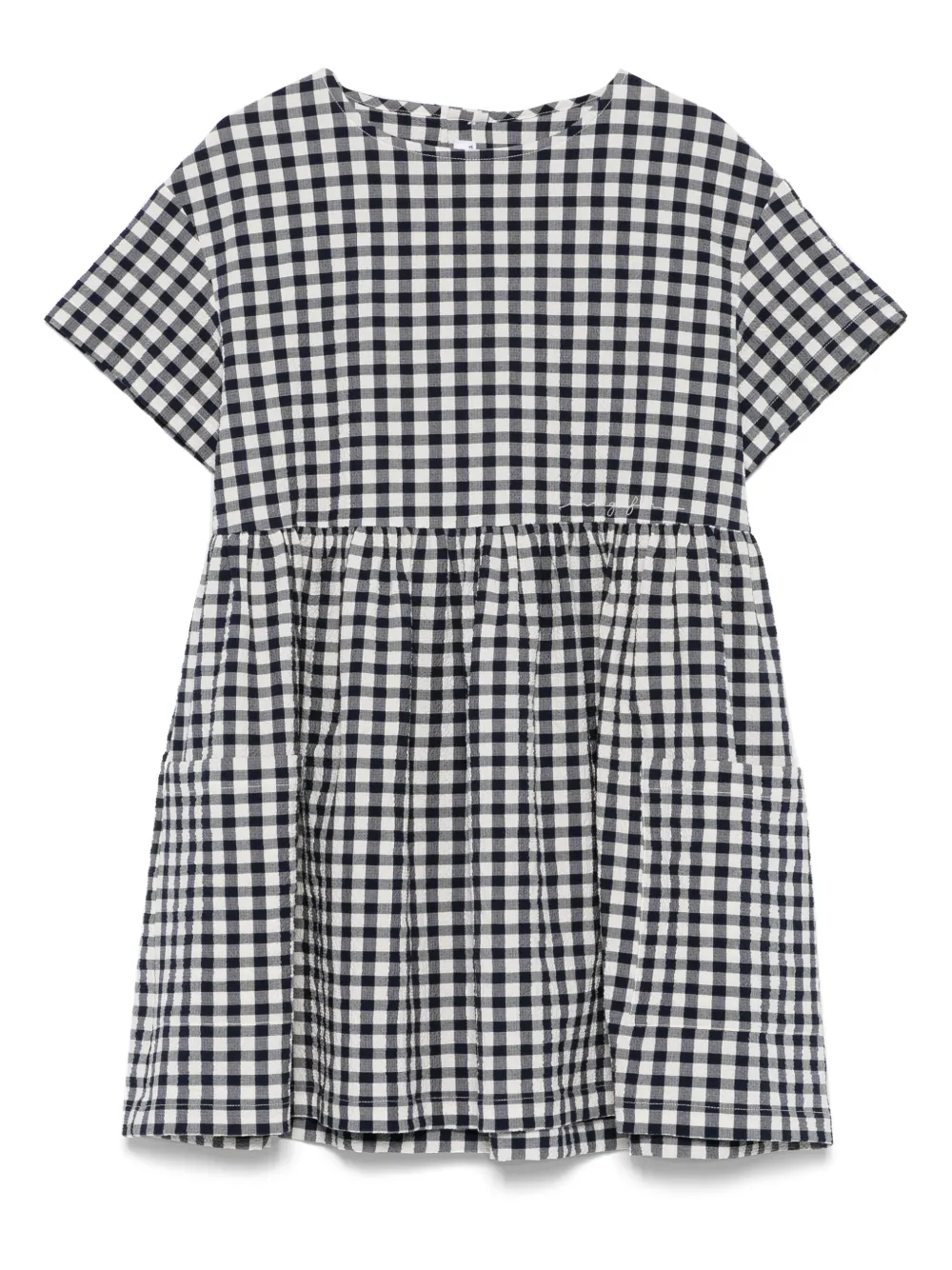 Il Gufo Jurk met gingham ruit Blauw