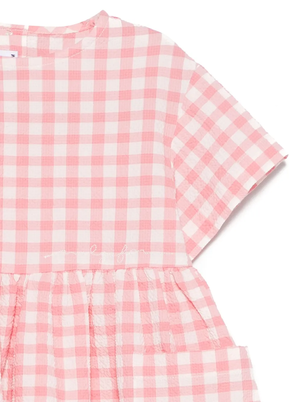 Il Gufo Jurk met gingham ruit Roze