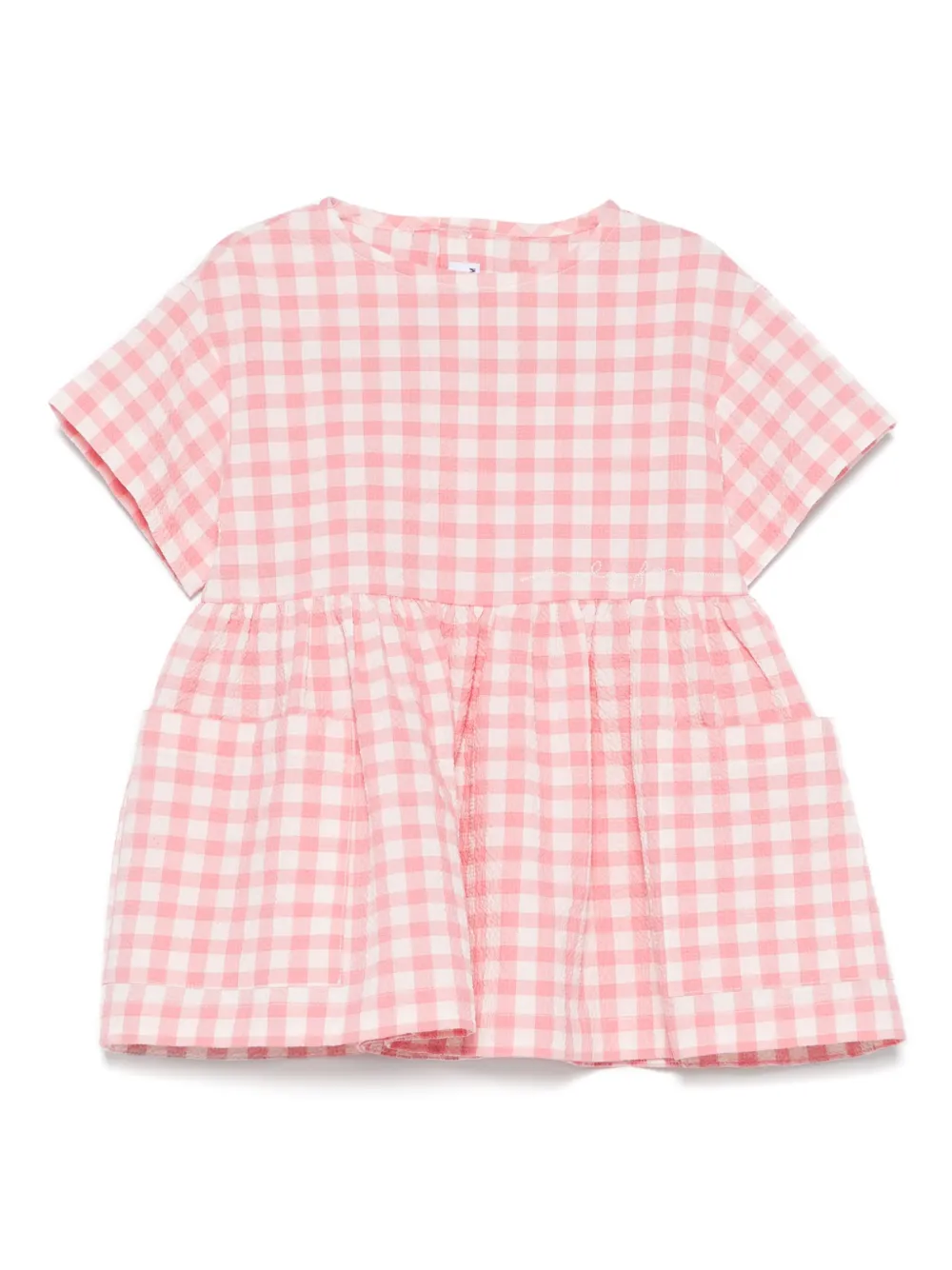 Il Gufo Jurk met gingham ruit Roze