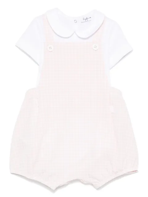 Il Gufo set de overol con motivo de cuadros gingham
