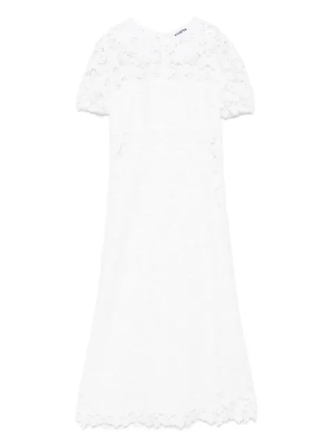 Vivetta vestido midi con encaje de guipur
