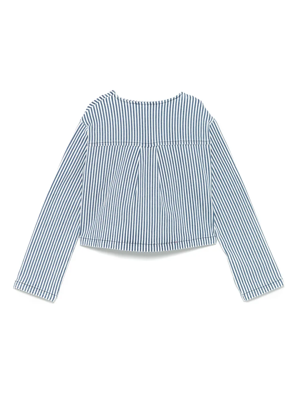 Shop Max & Co Striped Denim Jacket In Blue