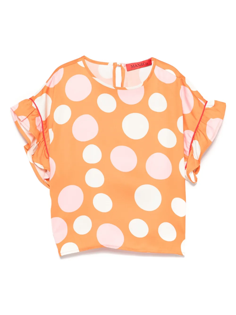 MAX&Co. Kids polka dot-print blouse | Orange | Image 1