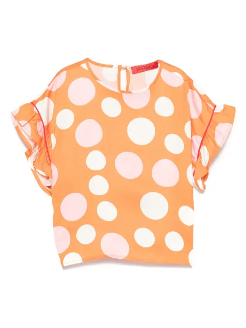 MAX&Co. Kids blusa con lunares estampados