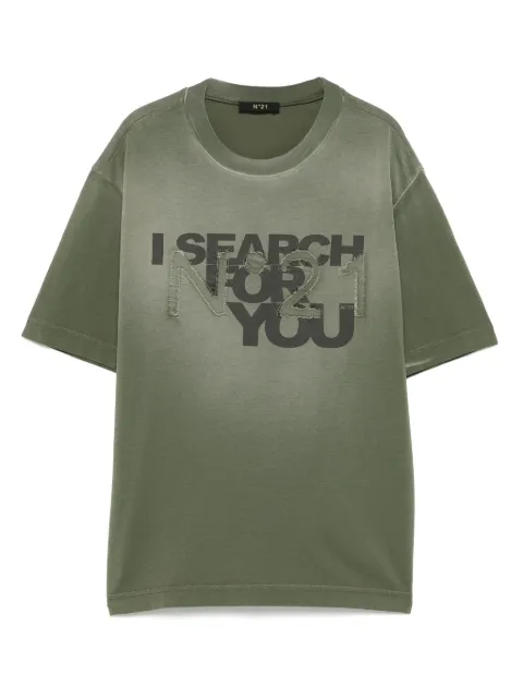Nº21 Kids playera con eslogan estampado