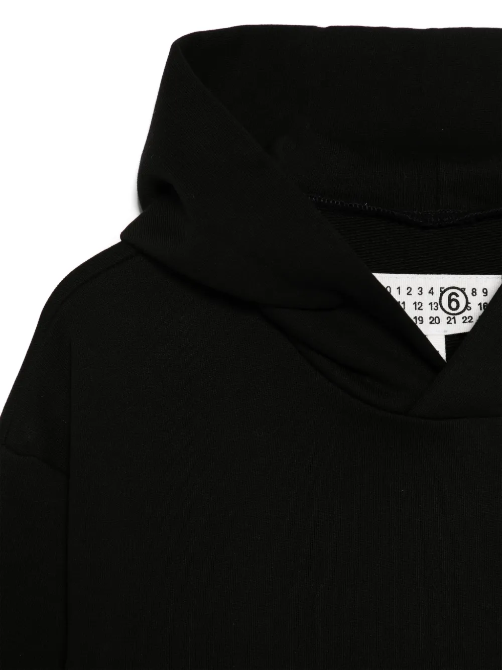 MM6 Maison Margiela Kids Hoodie met gestikt logo Zwart