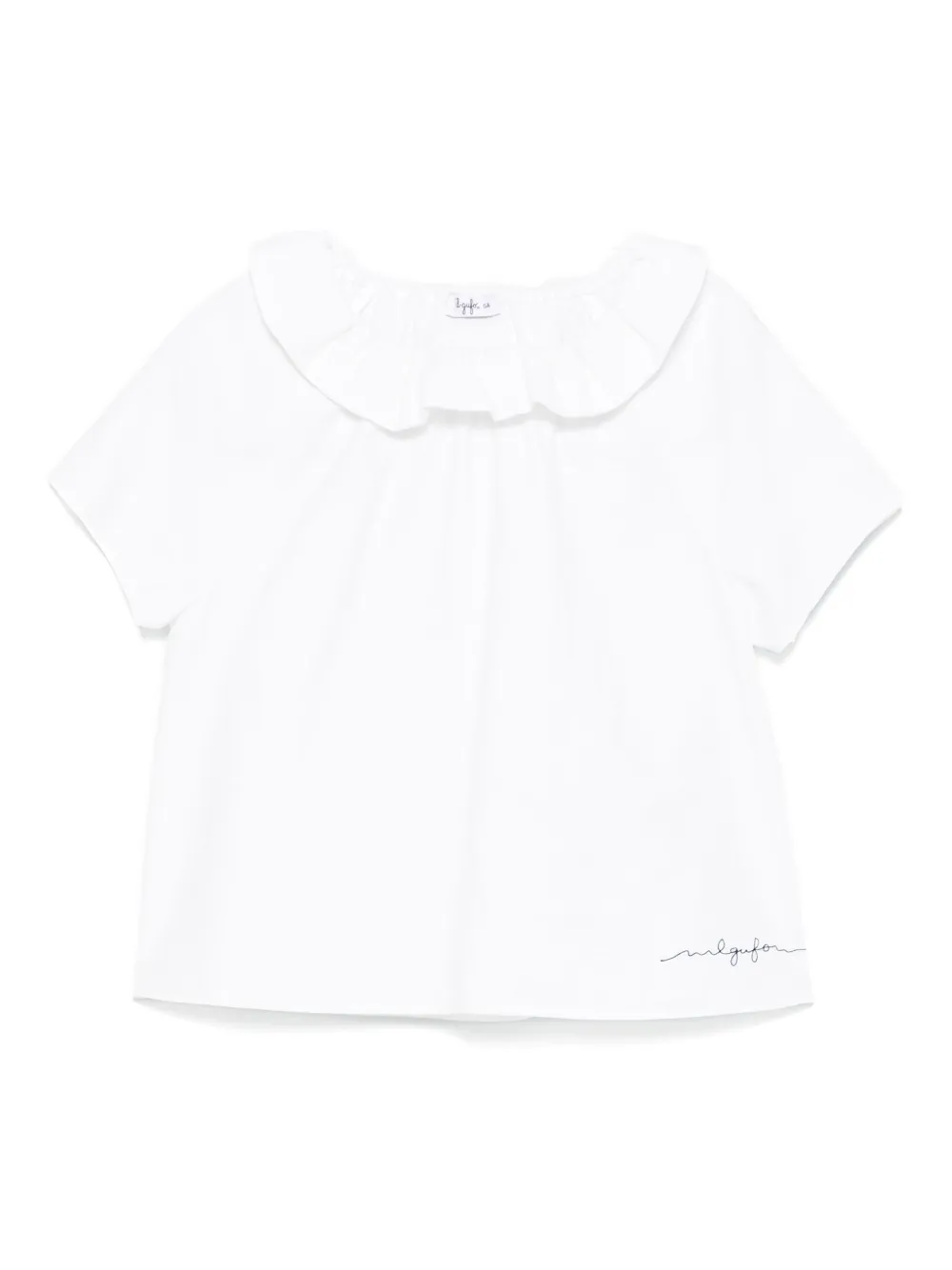 Il Gufo ruffled-trim top | White | Image 1