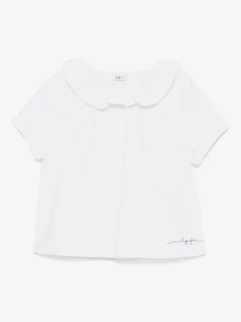 Il Gufo ruffled-trim top
