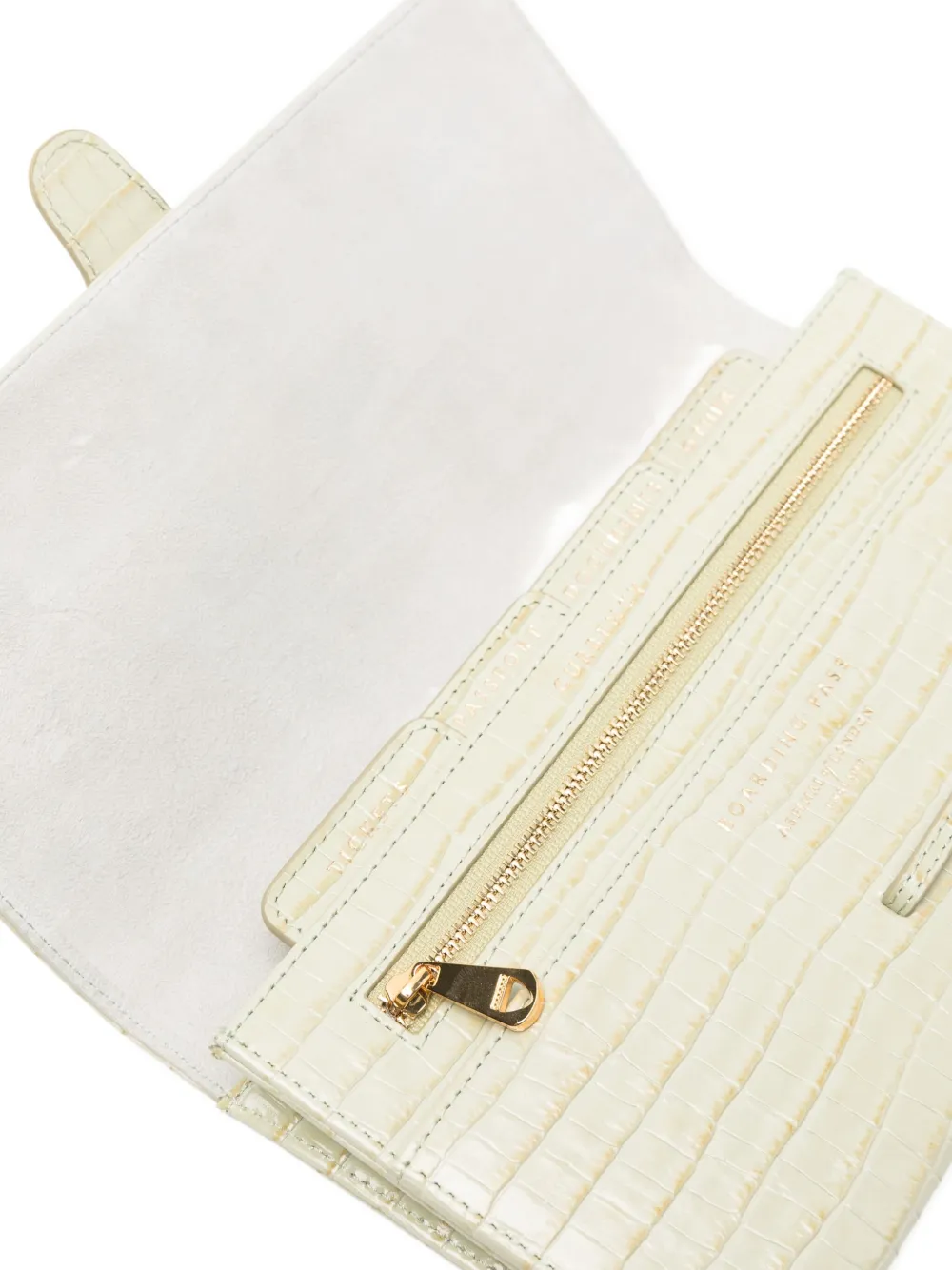 Aspinal Of London leather travel wallet Groen
