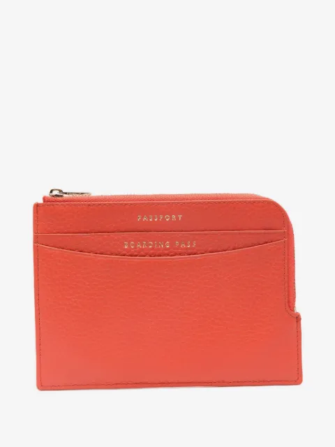 Aspinal Of London zipped pebble leather wallet