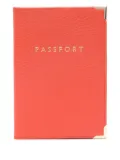 Aspinal Of London ribbon pebble passport cover - Red
