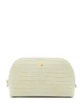 Aspinal Of London leather make up bag - Green